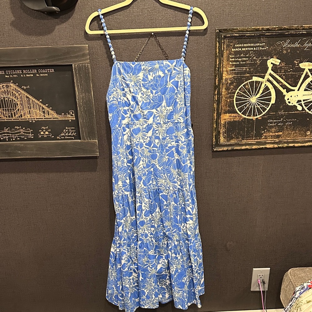OPT Blue and White Floral Dress
